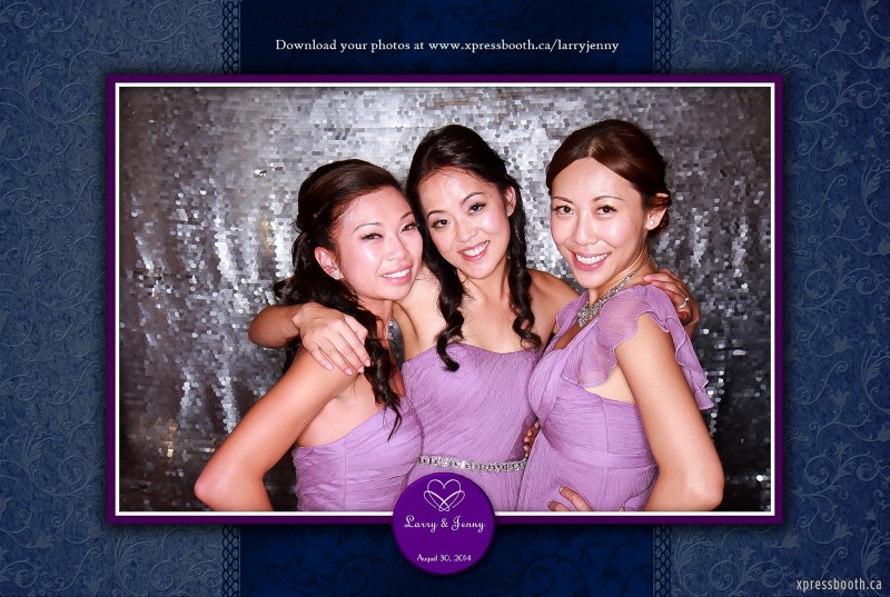 Bridal party in purple