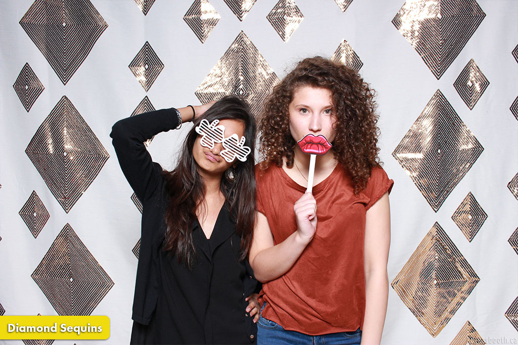 Photo Booth Backdrop Diamond Gold Sequins