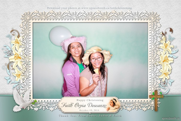 Two girls rocking it out in the photo booth