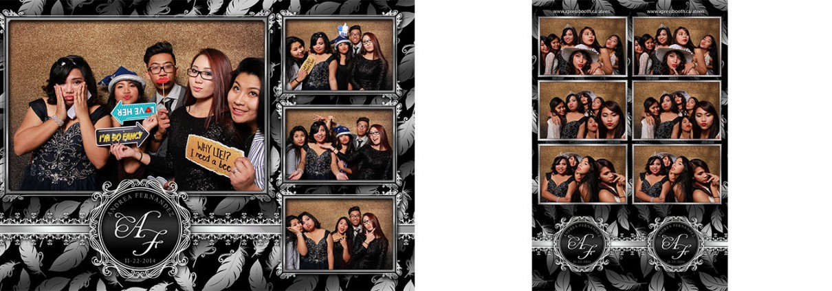 Photo booth pictures from Andrea's 18th Birthday Debut at the Inglewood Community Hall in Calgary