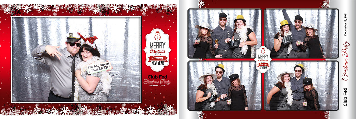 Photo booth at Club Fed's Christmas Party at the Polish Canadian Cultural Centre