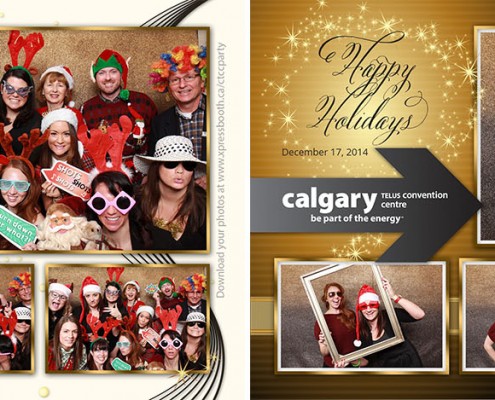 Calgary Telus Convention Centre Staff Christmas Party - Photo booth images