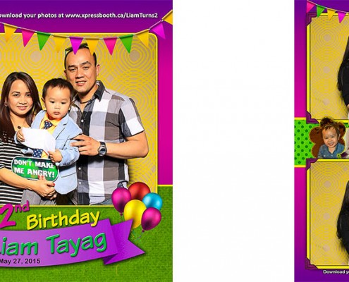Liam 2nd Birthday Party Photo Booth for Kids