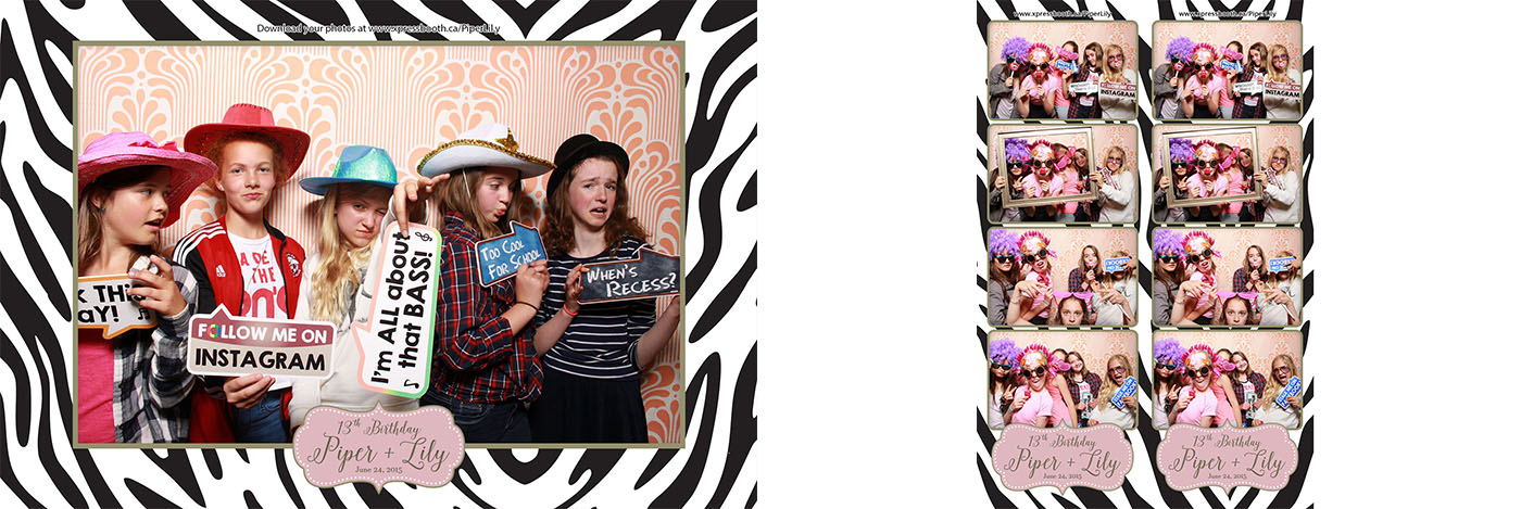 Photo Booth at Piper & Lily's 13th Birthday Party