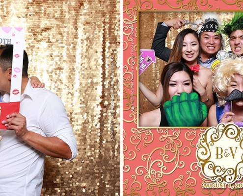 Photo booth pictures from Bonita & Vincent's wedding at the Regency Palace Restaurant