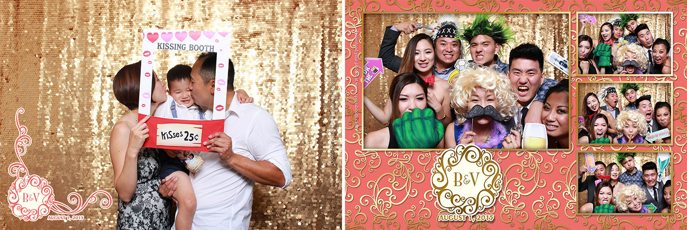 Photo booth pictures from Bonita & Vincent's wedding at the Regency Palace Restaurant