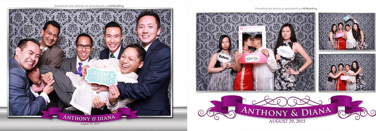 Photo booth pictures from Anthony & Diana's wedding at the Forbidden City Restaurant