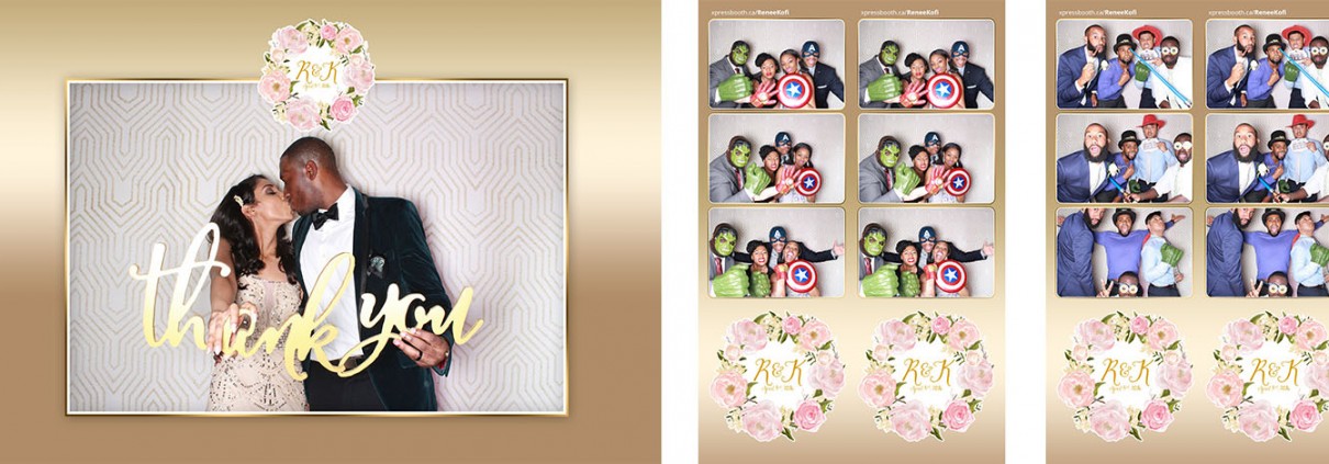 Photo booth pictures from Renee & Kofi's wedding at the Magnolia