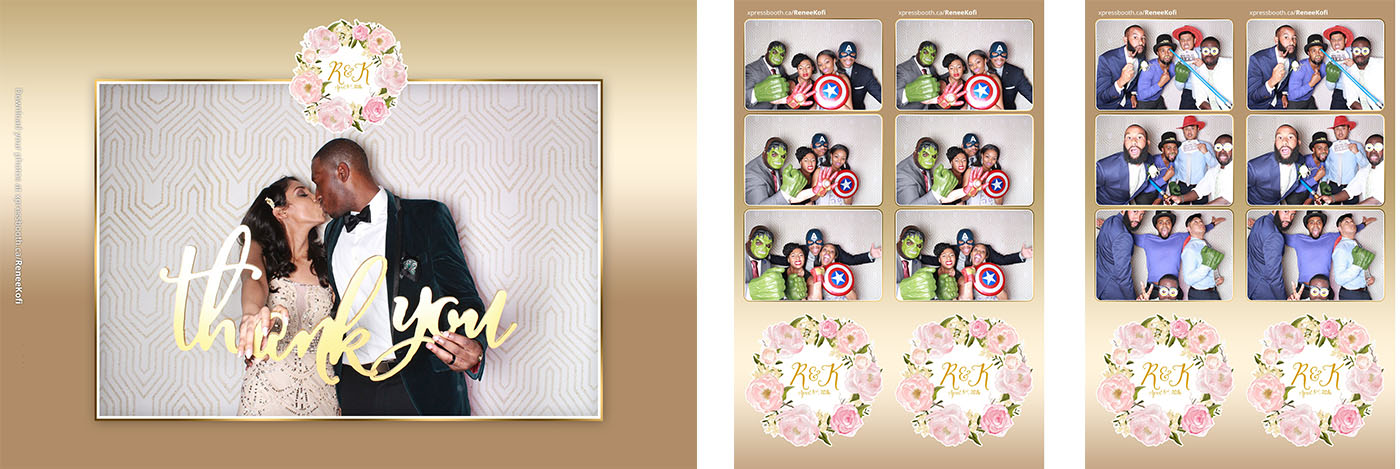 Photo booth pictures from Renee & Kofi's wedding at the Magnolia