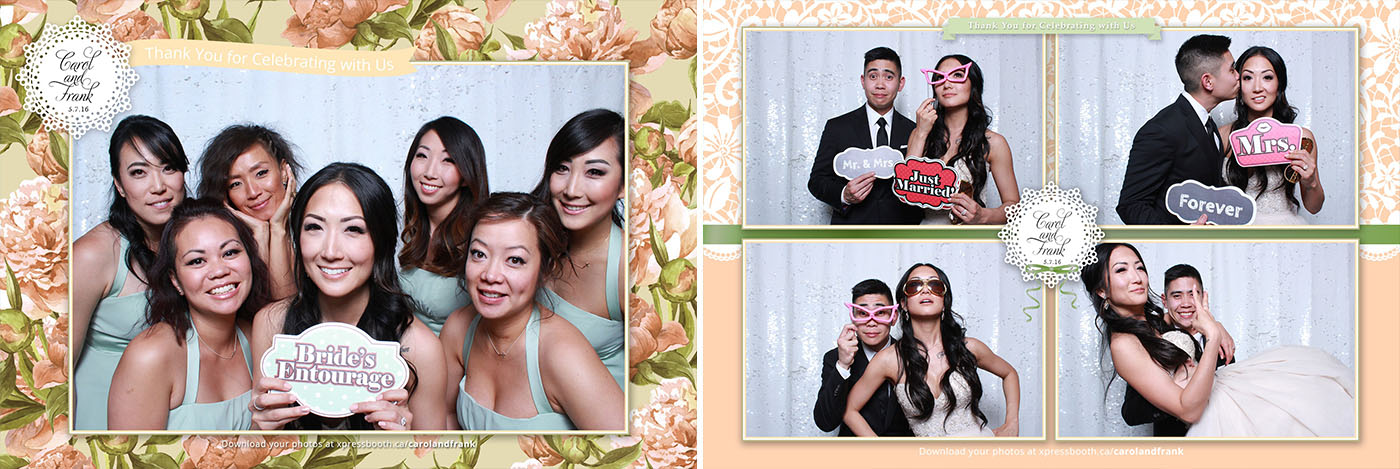 Photo booth pictures from Carol & Frank's wedding at the Forbidden City