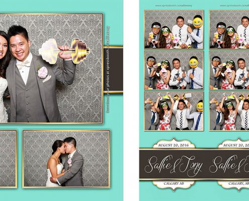 Sallie and Tony's Photo Booth at their Wedding at the Regency Palace in Calgary, AB