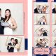 Photo Booth at Michael and Lindsay's Pink and Navy Blue Wedding at the Metorpolitan Centre in Calgary