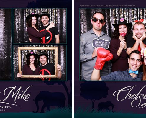 Photo booth pictures from Chelsey and Mike's Engagement Party