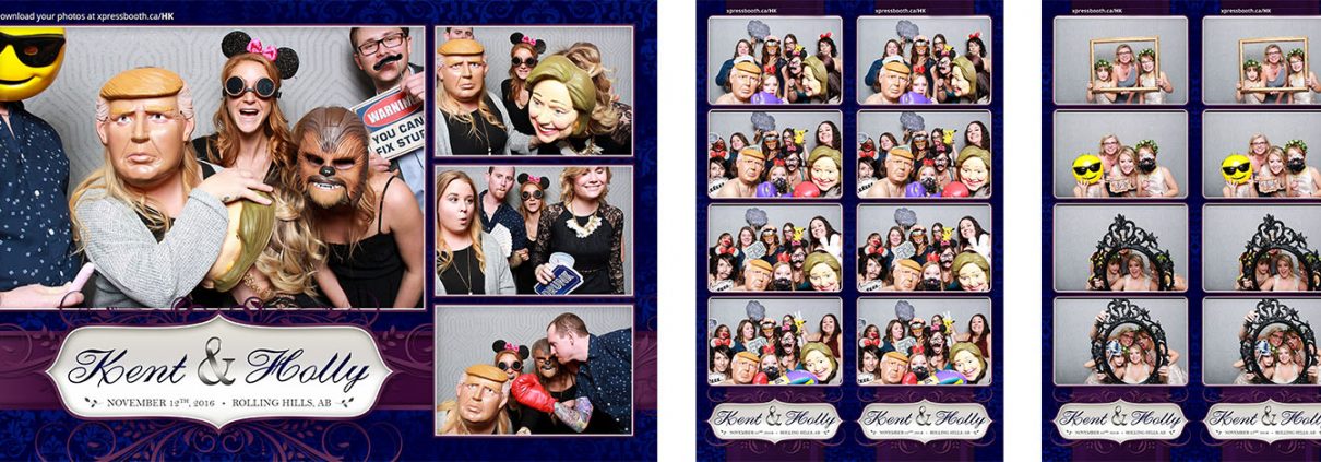 Photo booth at Holly and Kent's Wedding in Rolling Hills, AB