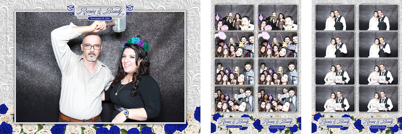 Photo booth pictures at Rania and Boudy's wedding at the Magnolia Banquet Hall