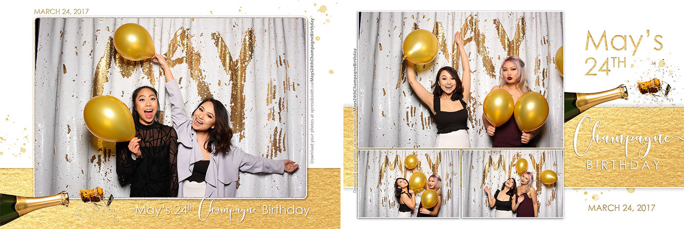 May's 24th Champagne Birthday Party Photo Booth at the Fairmont Palliser