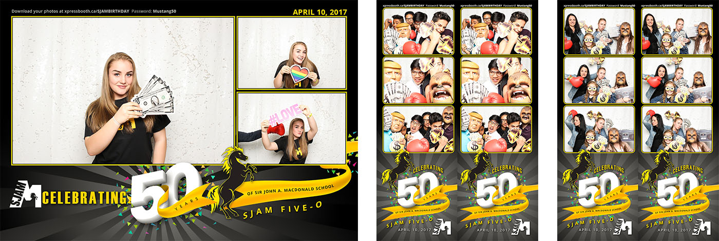 Photo Booth fun at SJAM Five-O Celebrating 50 Years of Sir John A. Macdonald School