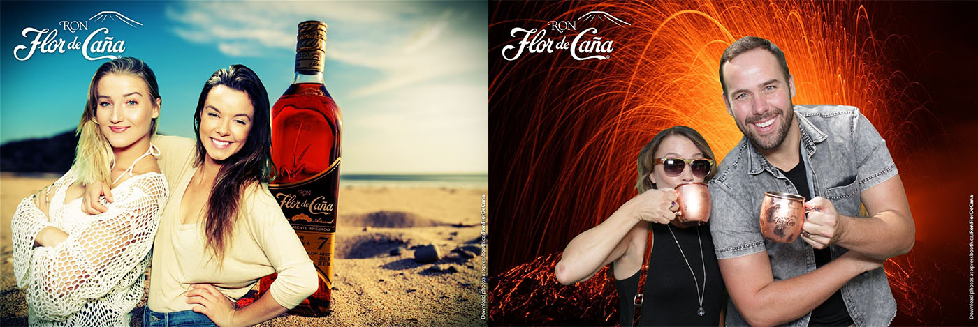 Ron Flor de Cana Volcano Competition Green Screen Photo Booth for Marketing Event