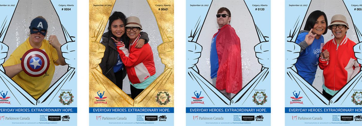 Parkinson Superwalk Calgary Charity Outdoor Photo booth for public events