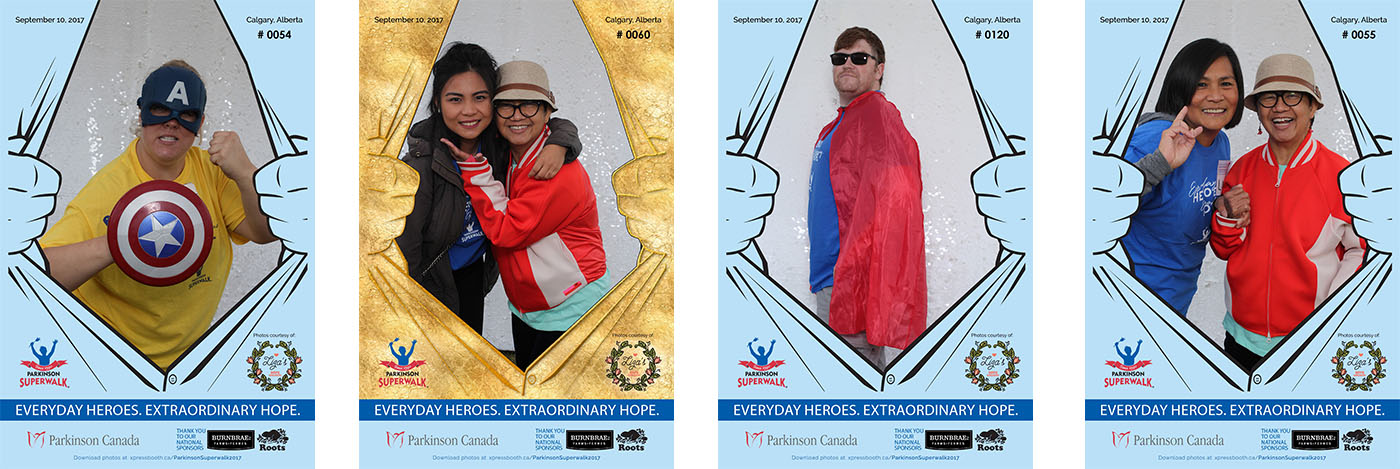 Parkinson Superwalk Calgary Charity Outdoor Photo booth for public events