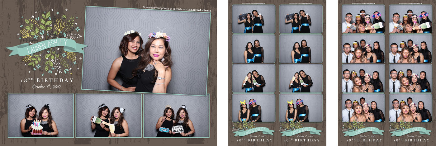 Lauren Ashley 18th Birthday Photo Booth at Fairmont Palliser Calgary