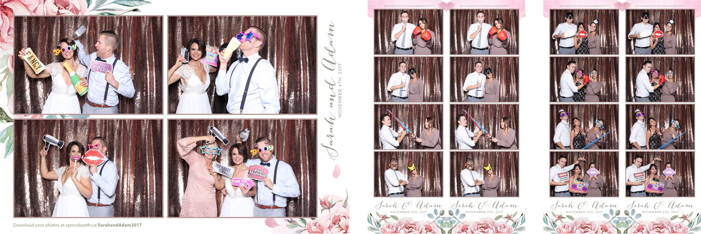 Sarah & Adam's Wedding Photo Booth at the Creekside Villa in Canmore, Alberta