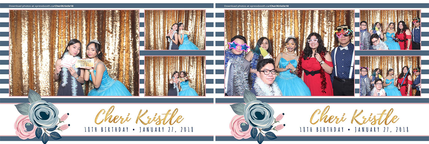 18th Birthday Photo Booth for Cheri Kristle at the Deerfoot Inn Calgary