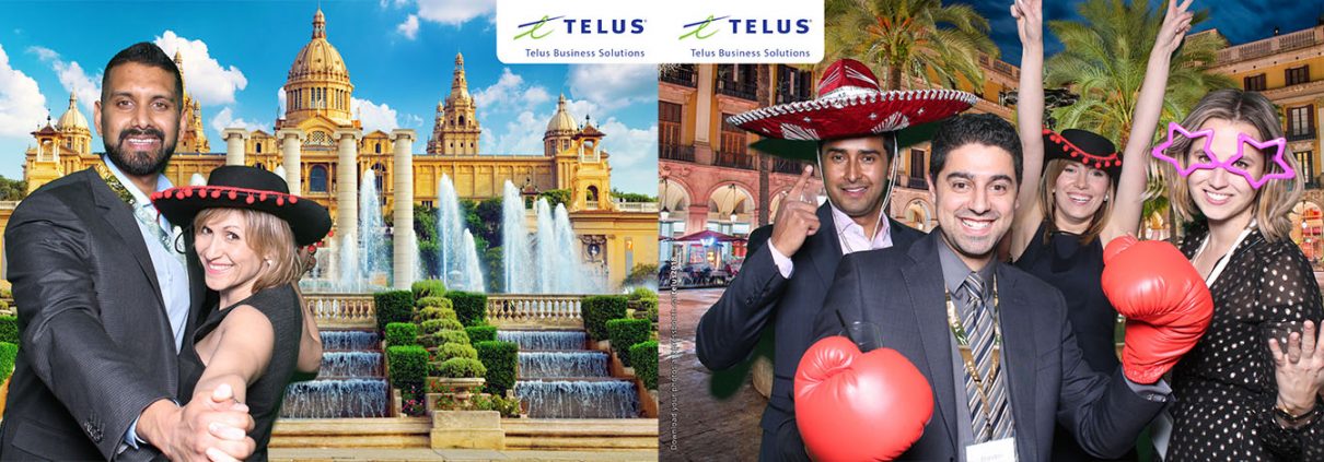 Telus Business Solutions Barcelona Spain Virtual Travel Green Screen Photo Booth