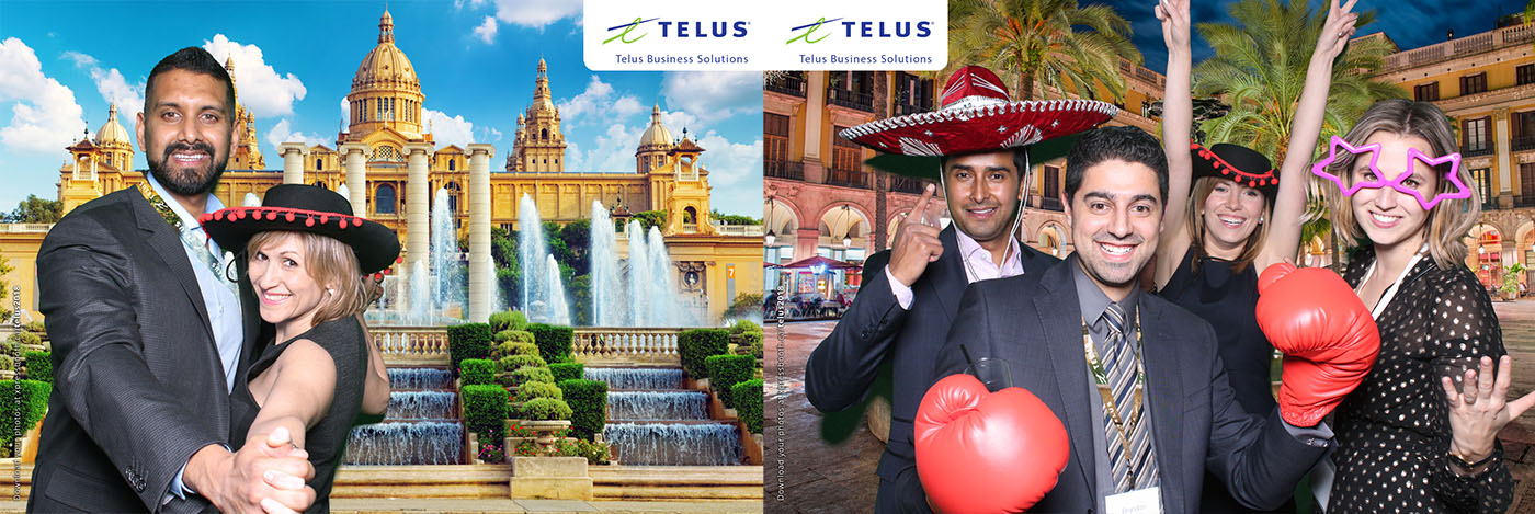 Telus Business Solutions Barcelona Spain Virtual Travel Green Screen Photo Booth