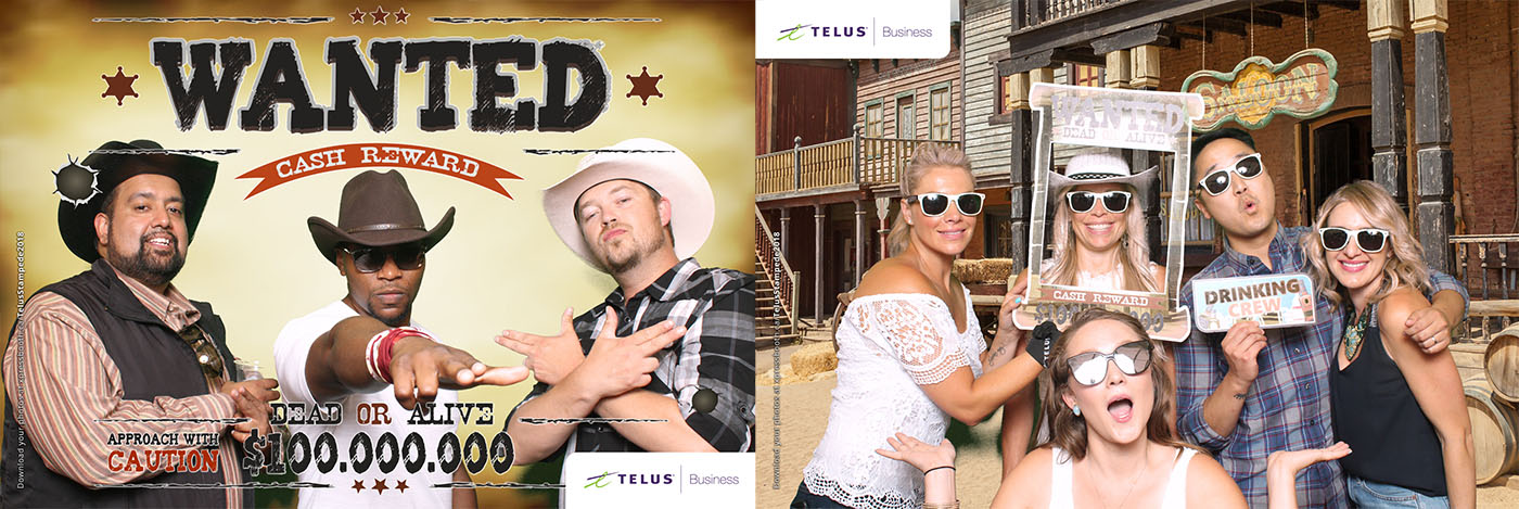 Telus Business Solutions Stampede Party Green Screen Western Photo Booth