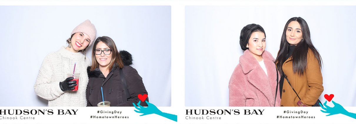 Hudsons Bay Chinook Centre Giving Day Photo Booth