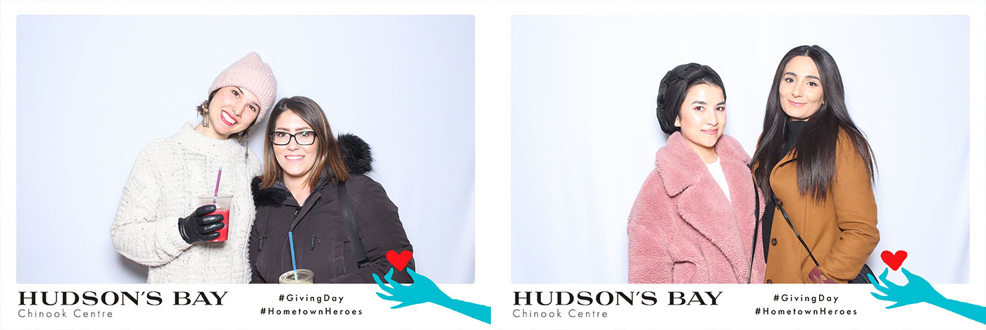 Hudsons Bay Chinook Centre Giving Day Photo Booth