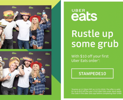 UBER Eats Calgary Stampede Tent Photo Booth for Marketing and Promotionals