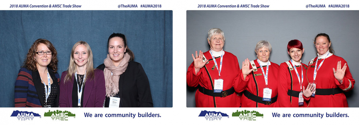 2018 AUMA Convention and AMSC Trade Show Double Photo Booth at the Westerner Park in Red Deer Alberta