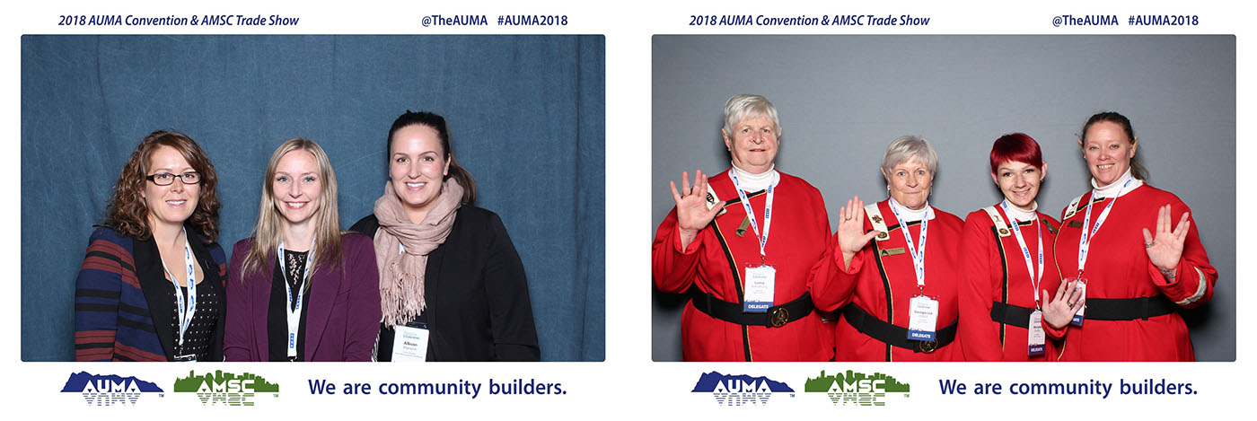 2018 AUMA Convention and AMSC Trade Show Double Photo Booth at the Westerner Park in Red Deer Alberta