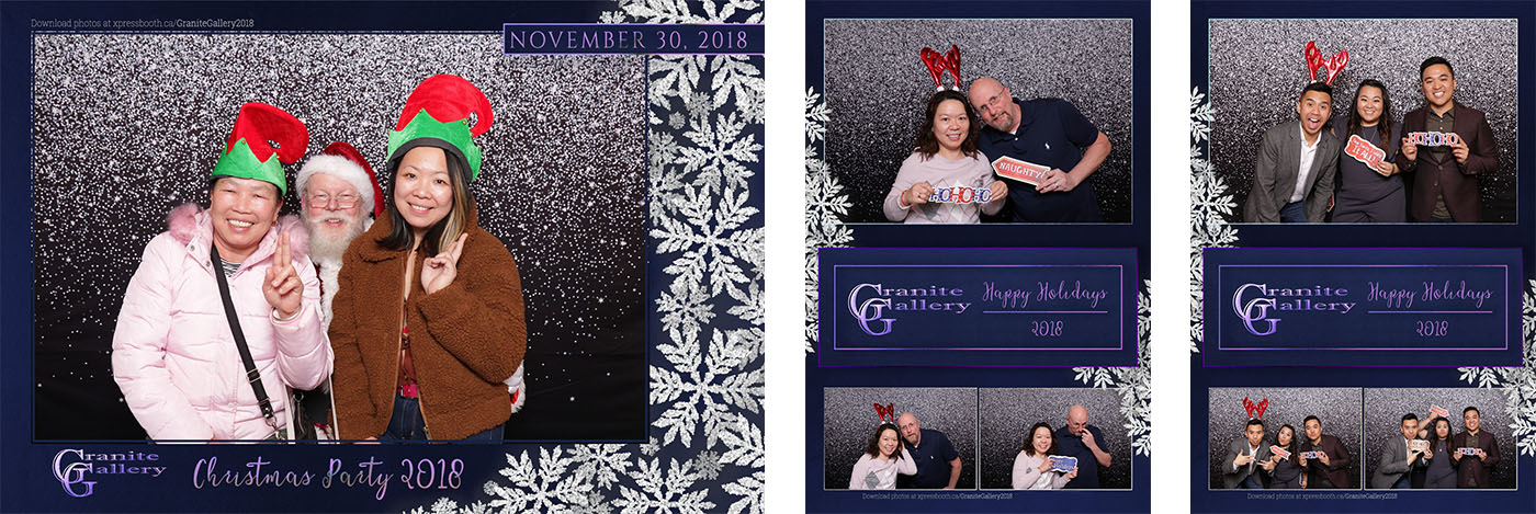 Granite Gallery Company Holiday Party Photo Booth at the Central Grand Restaurant in Calgary