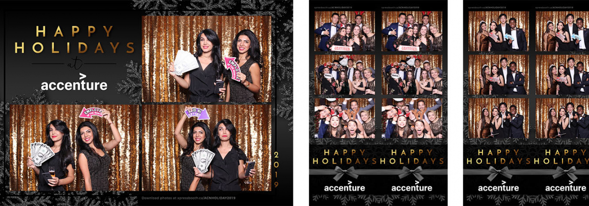 Accenture Holiday Party Photo Booth at Muriettas Bar and Grill Calgary